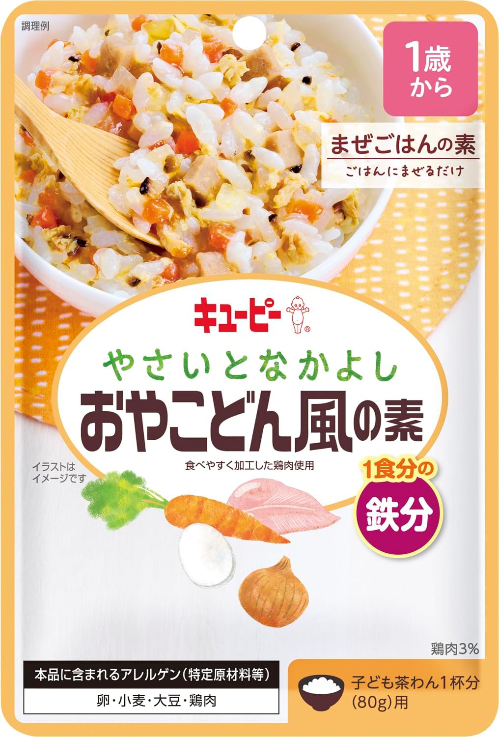 큐피 이유식 야채랑 친해지기 오야꼬동풍의 재료 60g
