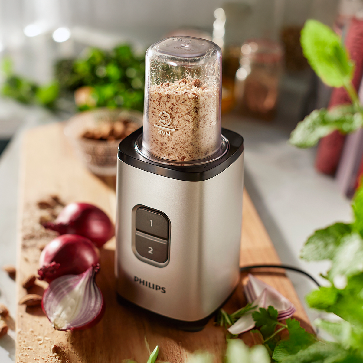 필립스 미니 블렌더 믹서기 메탈 텀블러 다지기 추가 구성 HR2604/80