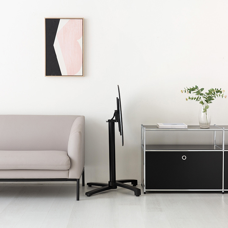 라네트 원형테이블 D60 HPL D형 600mm, 블랙 0099.0014 - 상세 이미지 5