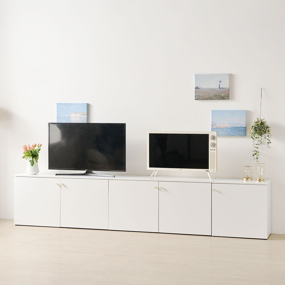 우탄 높은 티비다이 원룸 낮은 거실장 안방 미니 TV 선반 수납 2단