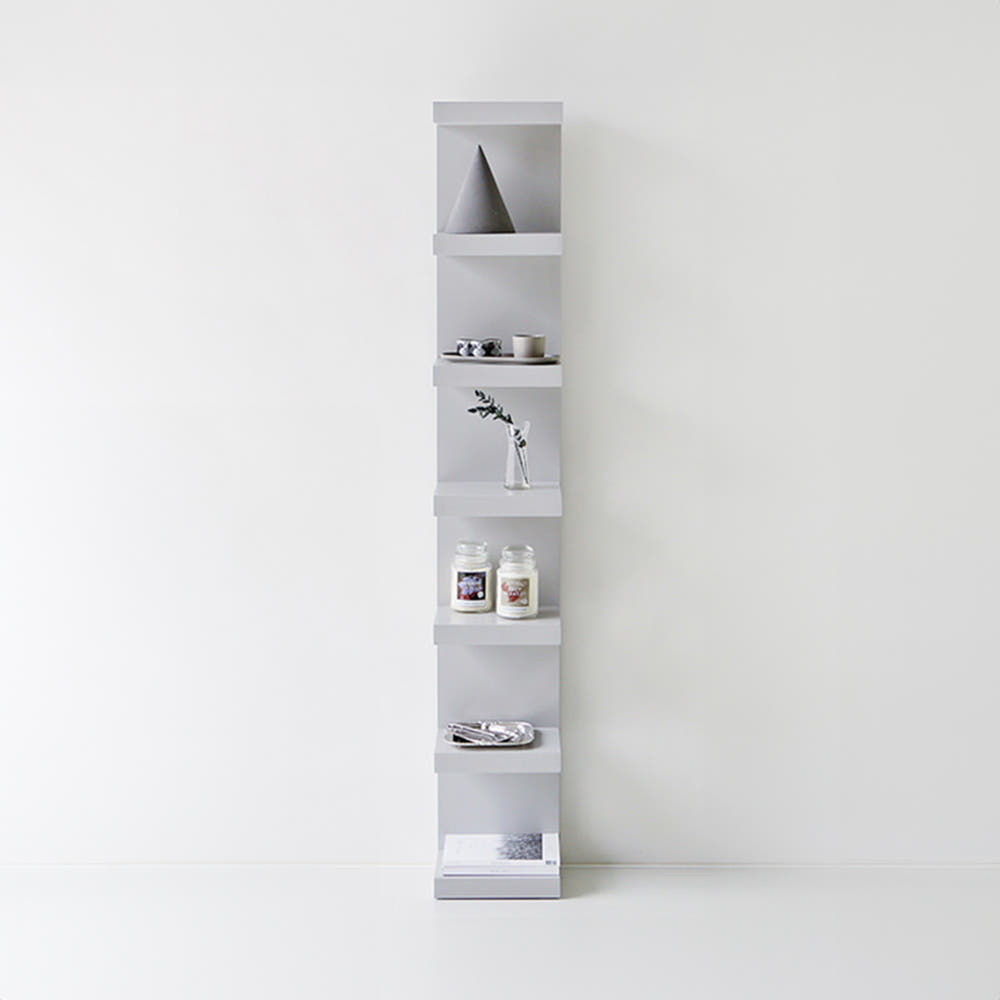 KOLONN 벽선반 30x190 300mmx280mmx1900mm, 6단, 라이트그레이 6292.8565 - 상품 이미지