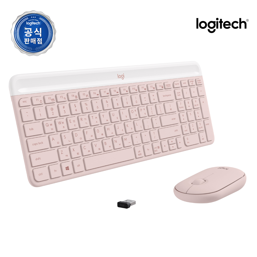 로지텍 코리아 MK470 슬림 무선 무소음 키보드 마우스 세트 로즈, 멤브레인 - 상세 이미지 3
