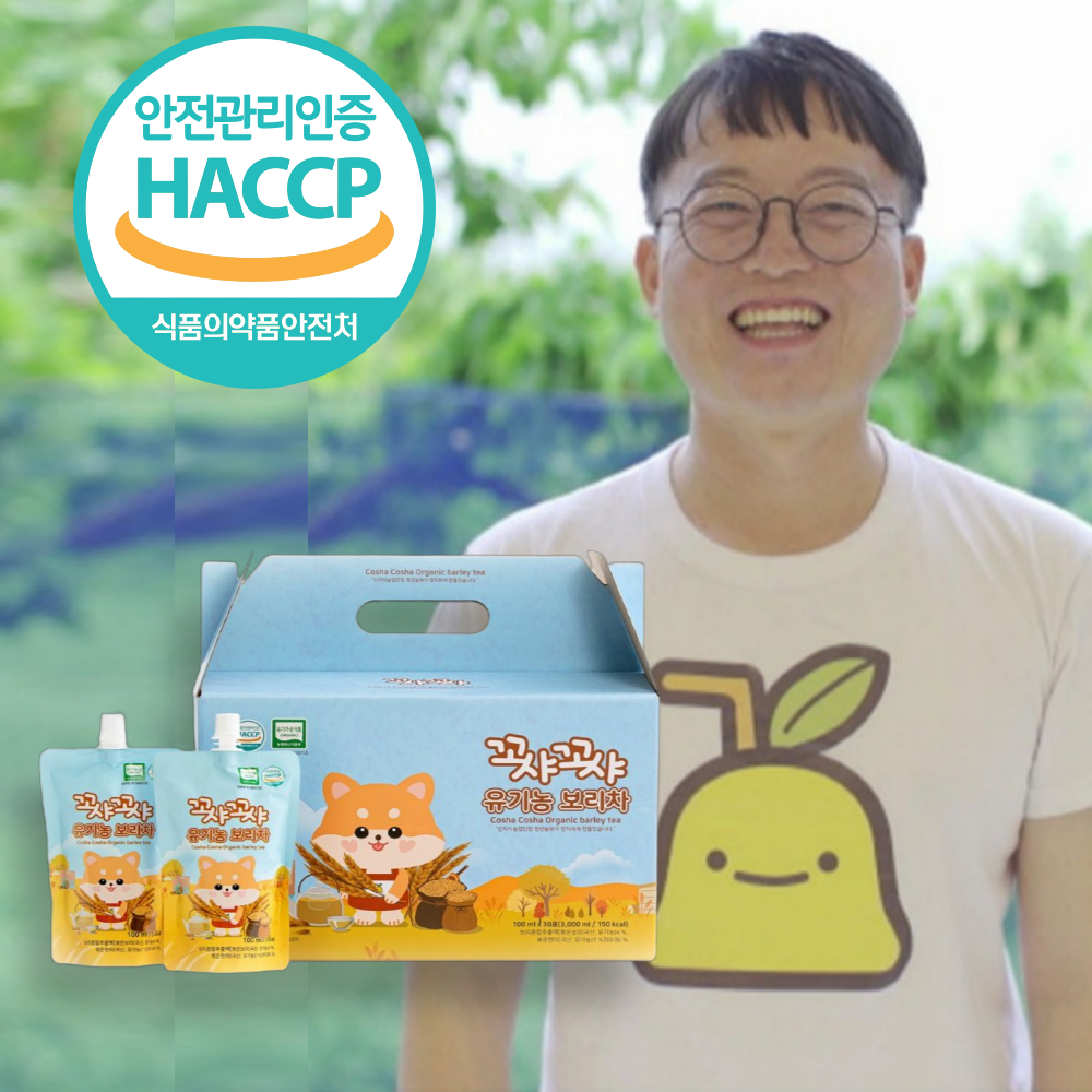 [꼬샤꼬샤] 신지식농업인장 유기농 보리차 100ml  스파우트형 30개입, 1개