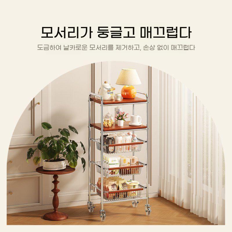 다용도 이동식 수납트롤리 3단 선반 바퀴형 bying24 - 상세 이미지 2
