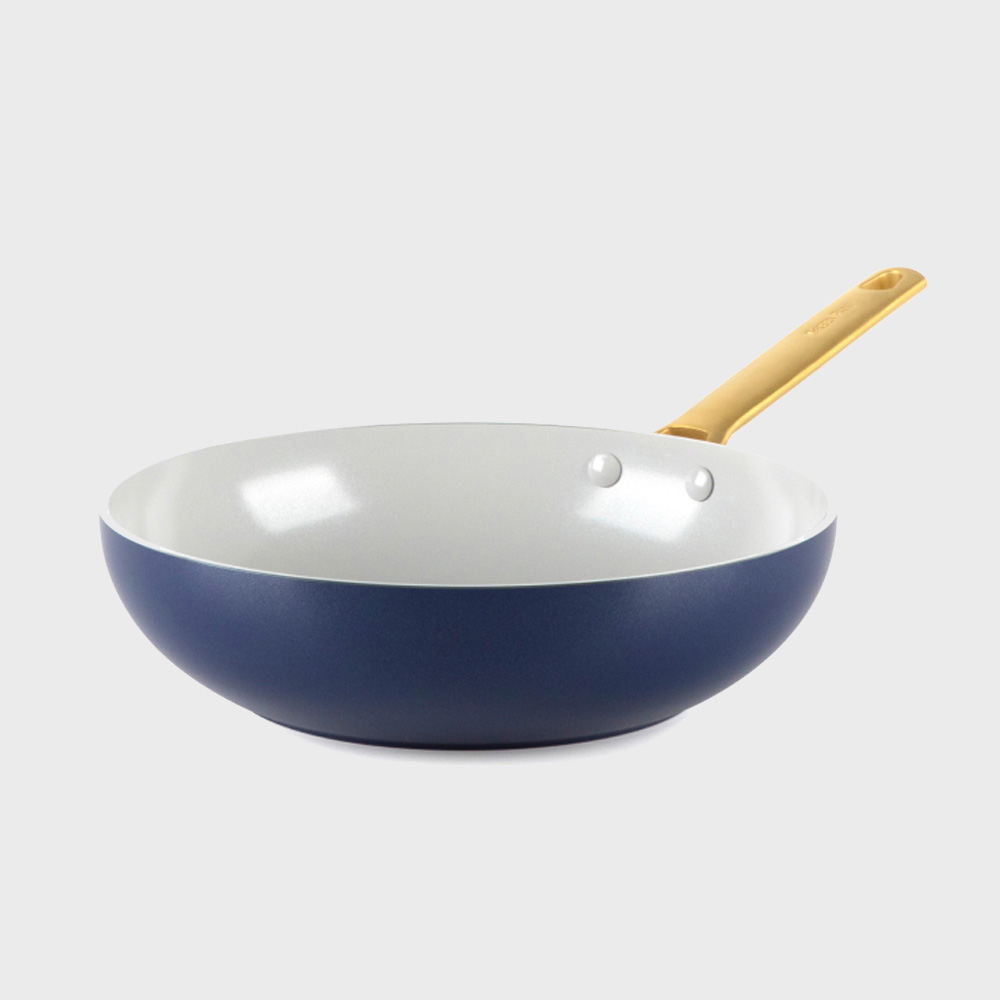 그린팬 파도바 세라믹 논스틱 코팅 인덕션 논스틱 골드 볶음 궁중팬 웍 28cm, 로얄블루