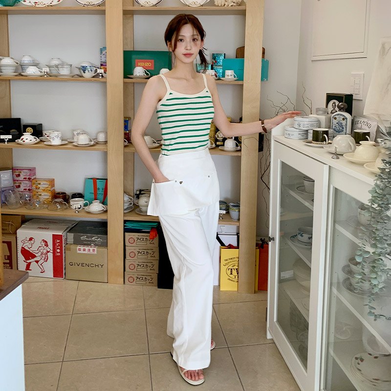 루에티 랩 레이어드 와이드 코튼 팬츠 ps5253 - 상세 이미지 5