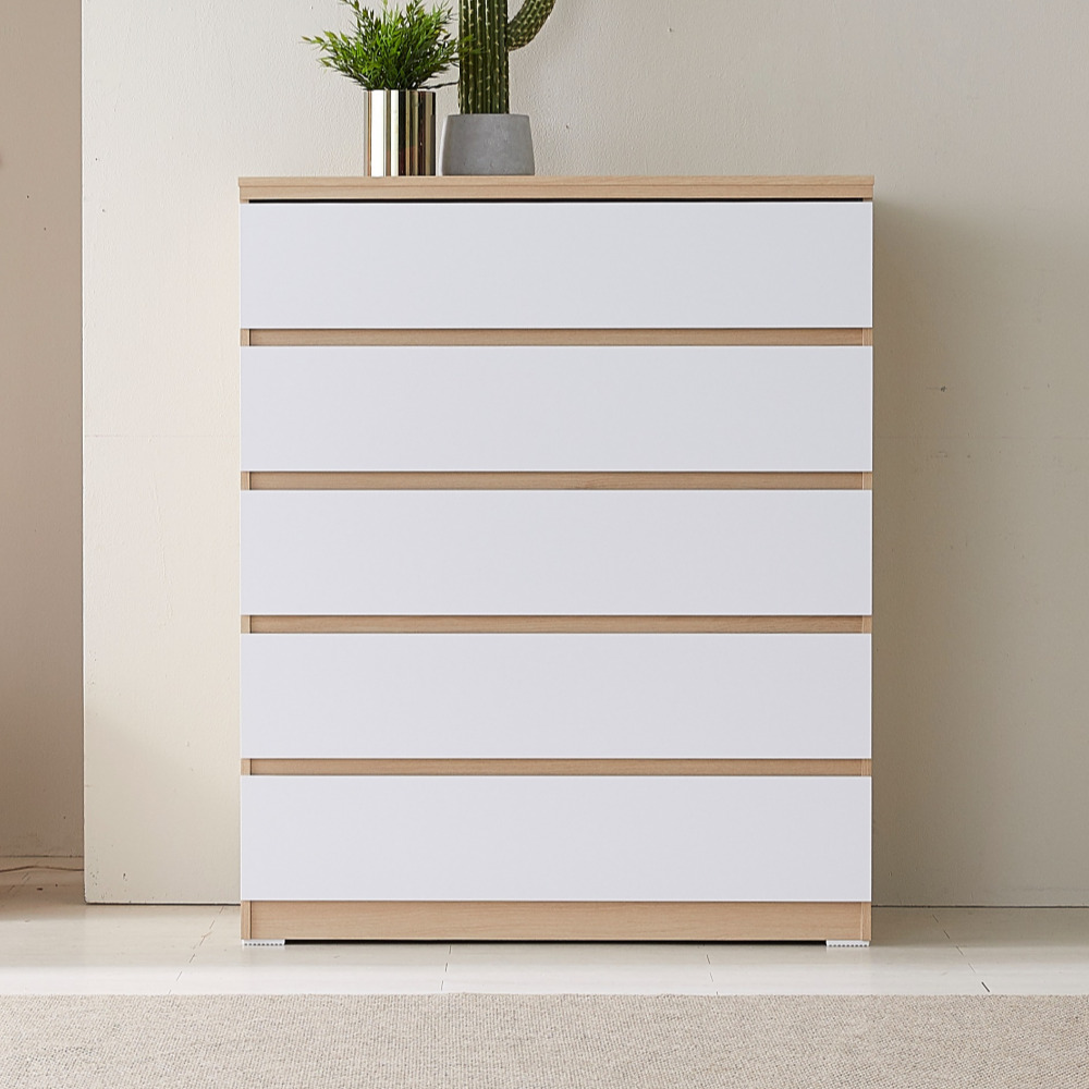 츄 5단서랍장1000 광폭5단서랍장 와이드 속깊은 시스템 아일랜드 - 상품 이미지