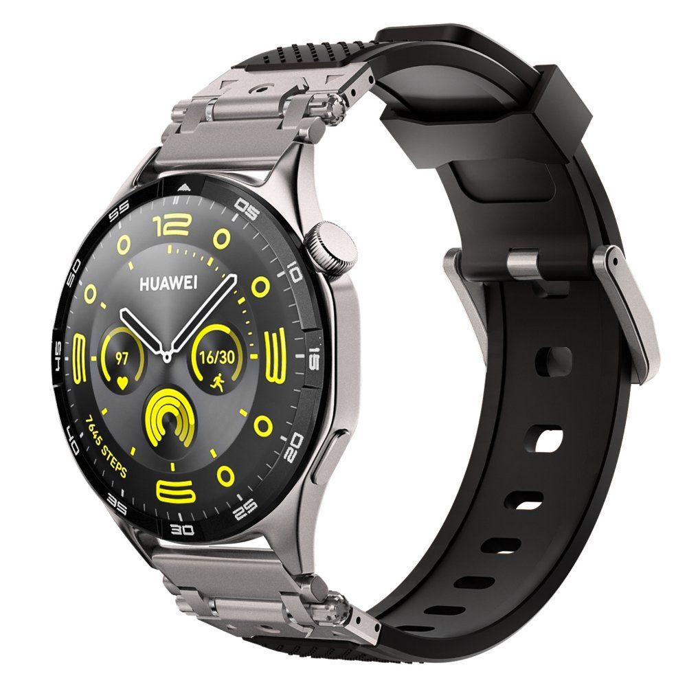 QCY 액티브 GX GS 22mm 스트랩 메탈 티타늄 커넥터 실리콘 밴드 - 상세 이미지 5
