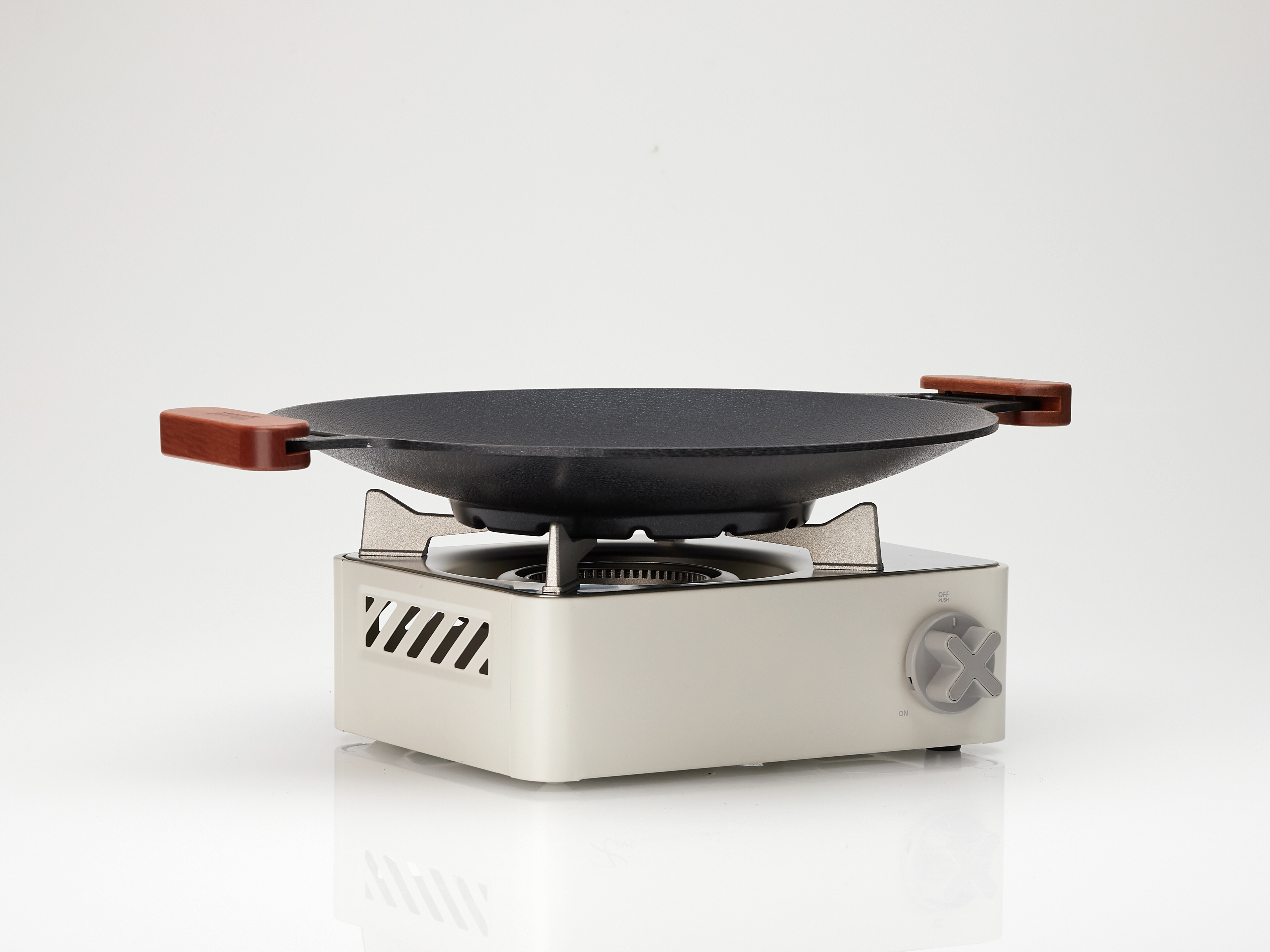 비자트 세라믹 깊은 캠핑 그리들 국산 바베큐 불판 구이 팬 캠핑용품 가방포함 33cm 블랙