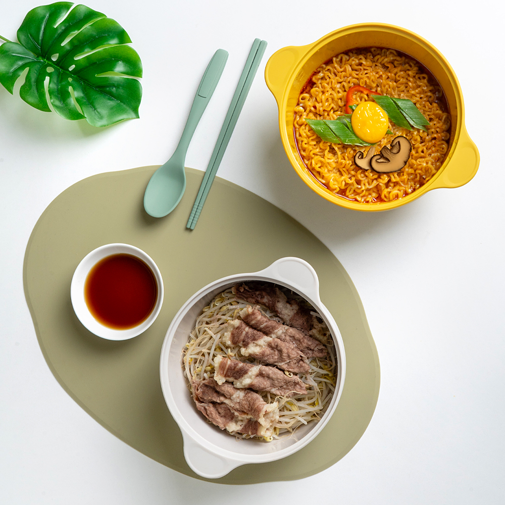 실리가든 국산 전자레인지 찜기 실리콘 냄비 야채 만두 계란찜 라면 용기 500ml