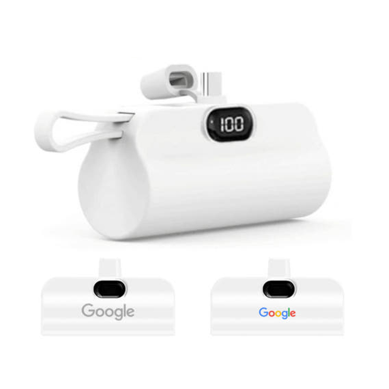 LED 도킹 각인보조배터리 5000mAh 휴대폰 아이폰 무선이어폰 보조충전기 - 상품 이미지