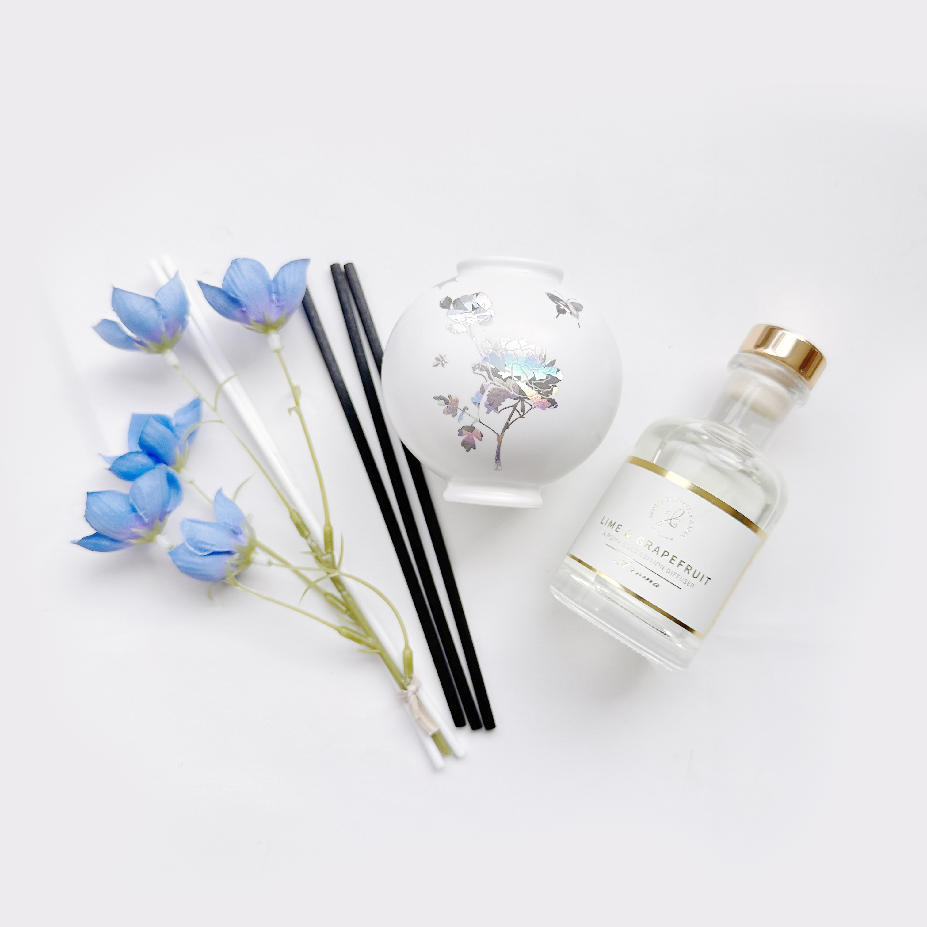 자개 달항아리 아로마 디퓨저 인테리어 실내 방향제 집들이 선물세트 골드드림