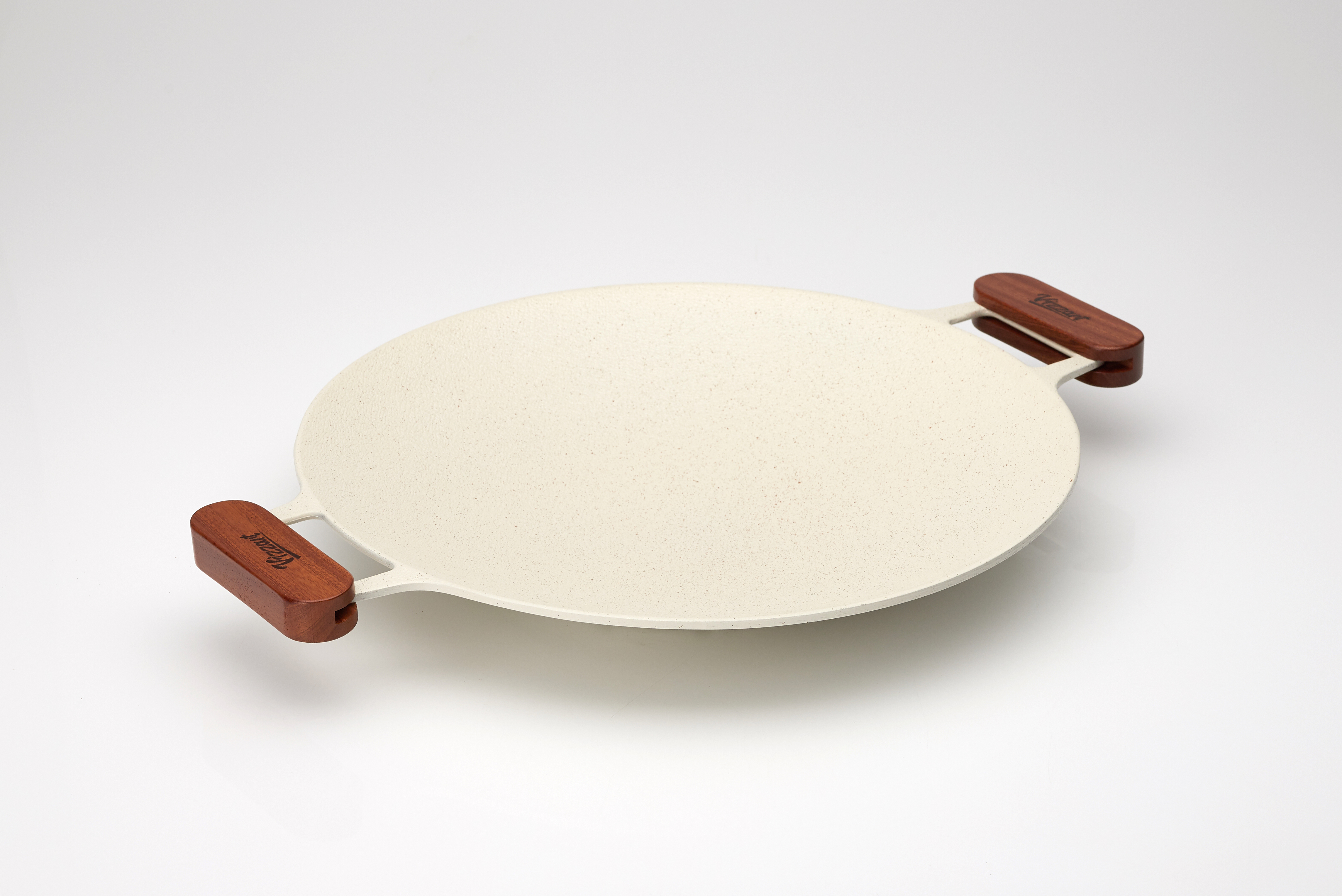 비자트 세라믹 인덕션 캠핑 그리들 국산 바베큐 불판 캠핑용품 가방포함 33cm 아이보리