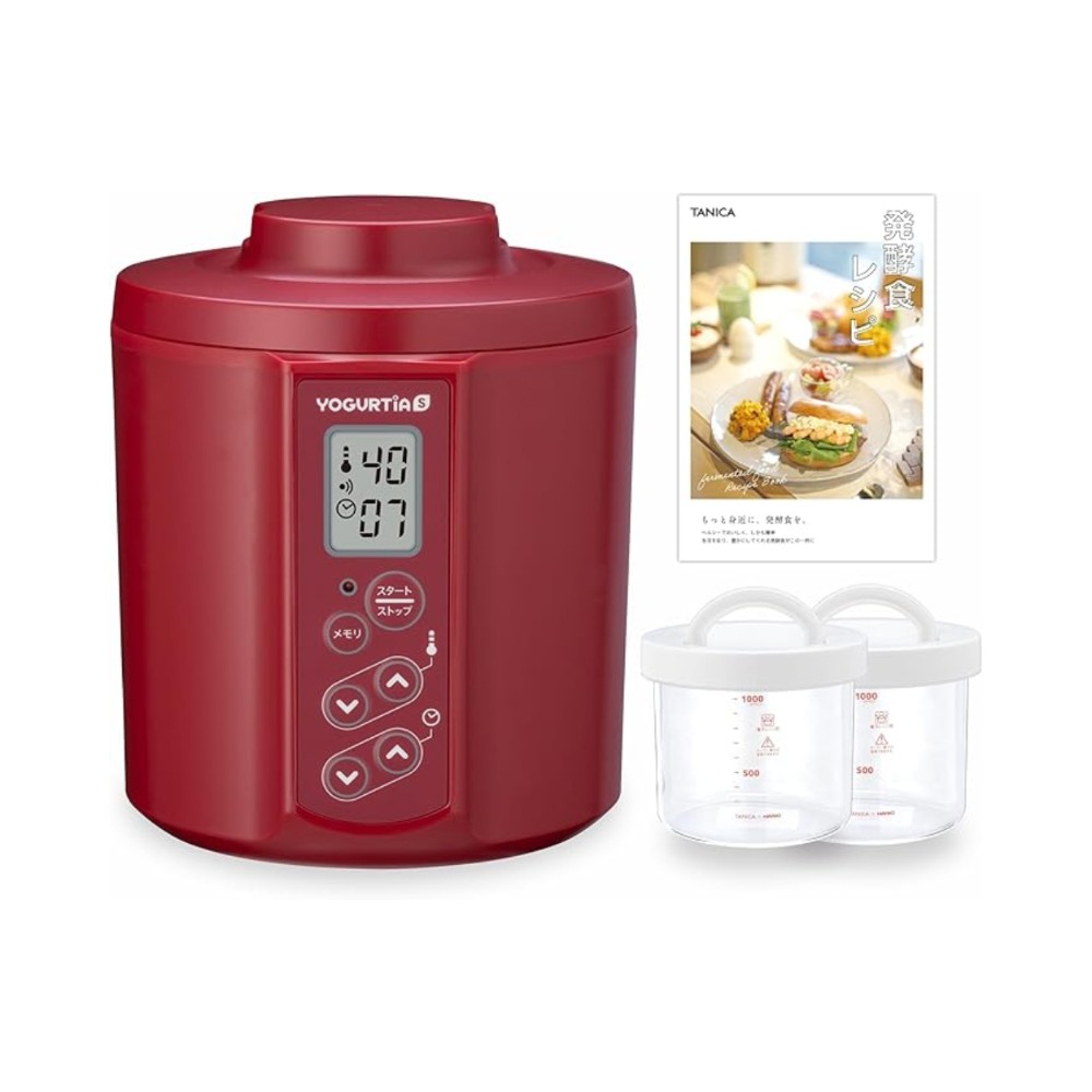 타니카 TANICA 수제 요구르트 메이커 HARIO 유리용기 2개 세트 YS-02 일본제