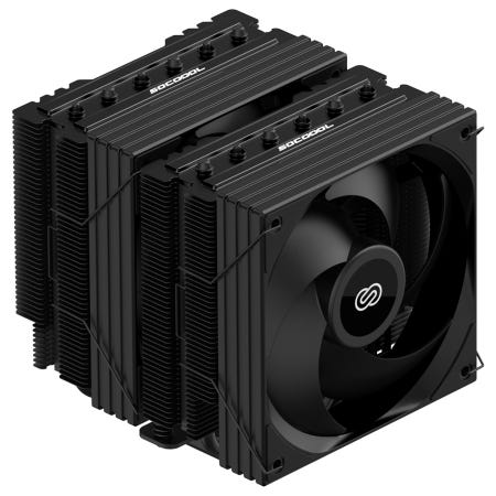 3RSYS Socoool RC1400N Quiet 쌍철봉 듀얼타워 공랭 CPU 쿨러 (블랙)