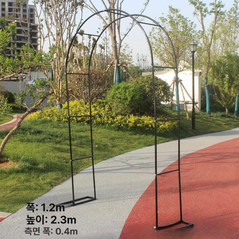 장미아치 넝쿨 지지대 울타리 대문 식물 철제 프레임 화이트 (1.4 x 2.3m) A형 흰색 1.2x2.2 이미지 6