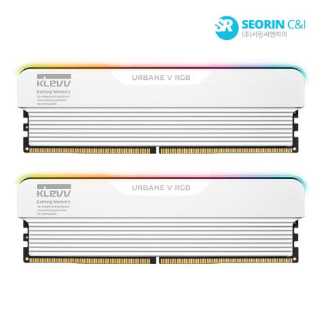 에센코어 클레브 DDR5-6000 CL30 URBANE V RGB 24GB, 화이트, 2개