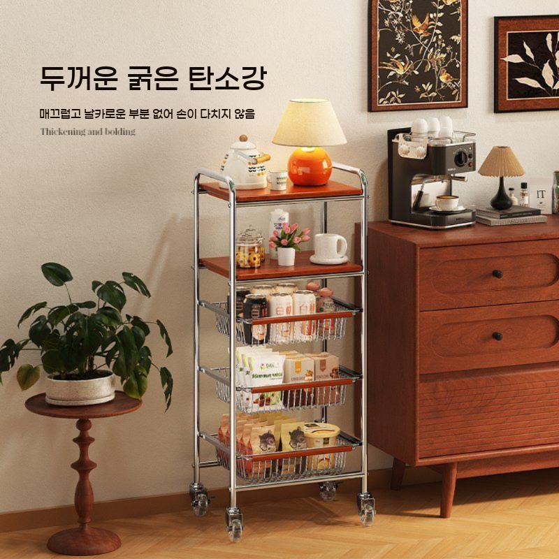 다용도 이동식 수납트롤리 3단 선반 바퀴형 bying24 - 상세 이미지 4