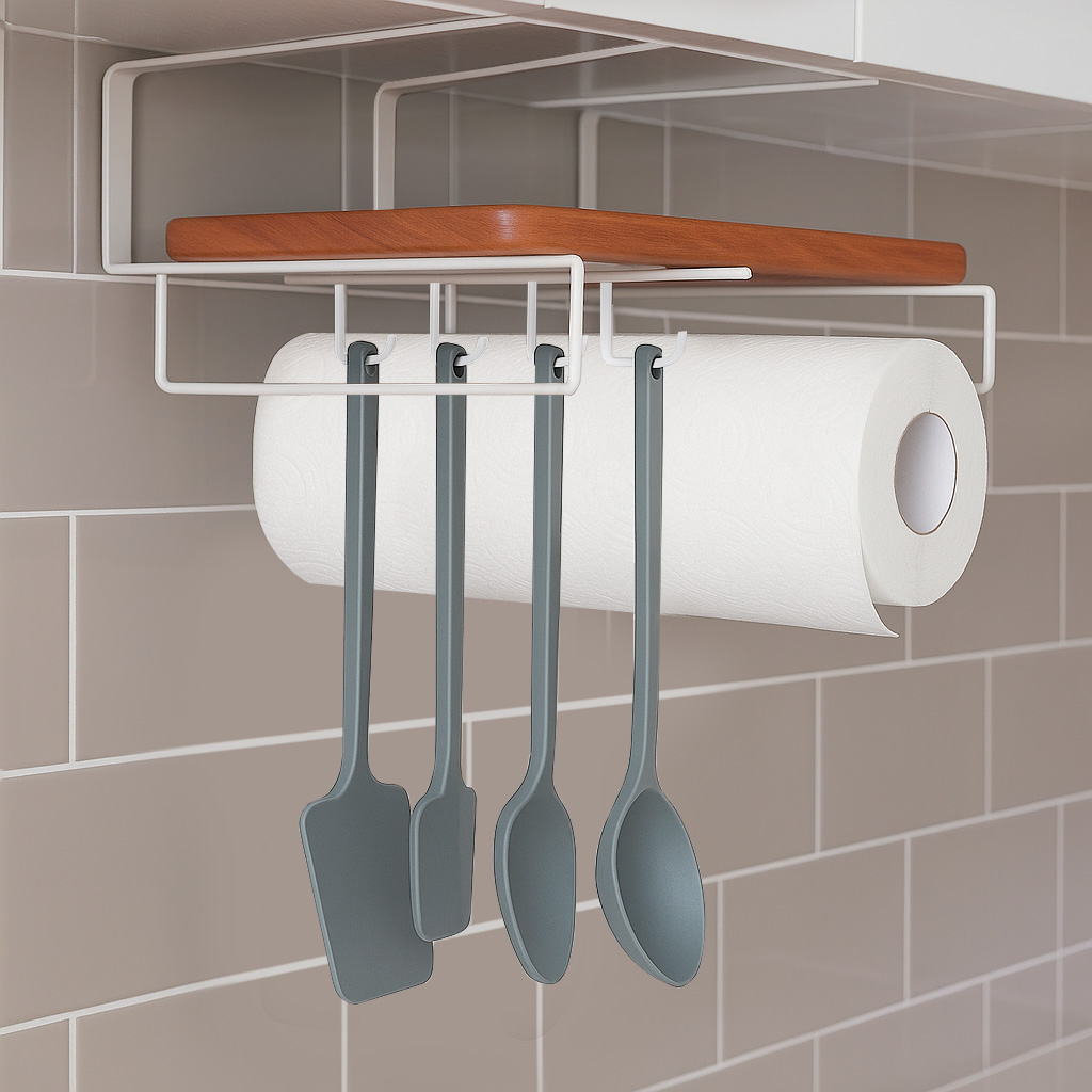 올인원 스텐 주방걸이 키친타올걸이 컵 정리대 조리도구 도마 거치대 국자 걸이 정리 무타공