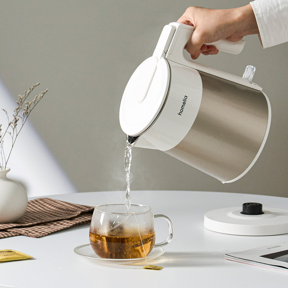 전기포트 커피 무선 티포트 스텐 전기 주전자 통주물 1L