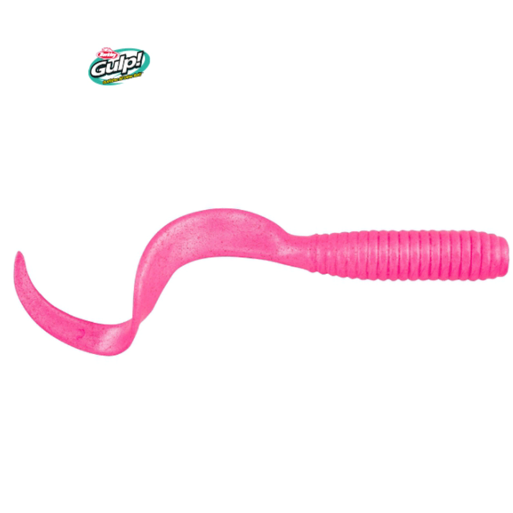 바다루어 걸프 SW 그럽 농어 광어 바다 루어 웜 소프트베이트 핑크, 10cm(4인치) - 메인 이미지