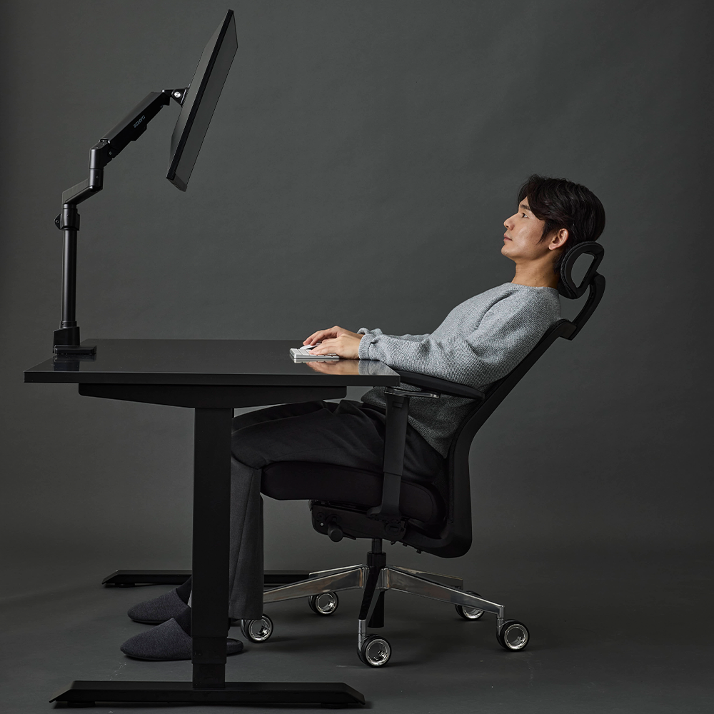 사이즈오브 데스크셋업 SET 바른 자세 맞춤 컴퓨터 사무용 의자 책상 높이조절 - 상세 이미지 2