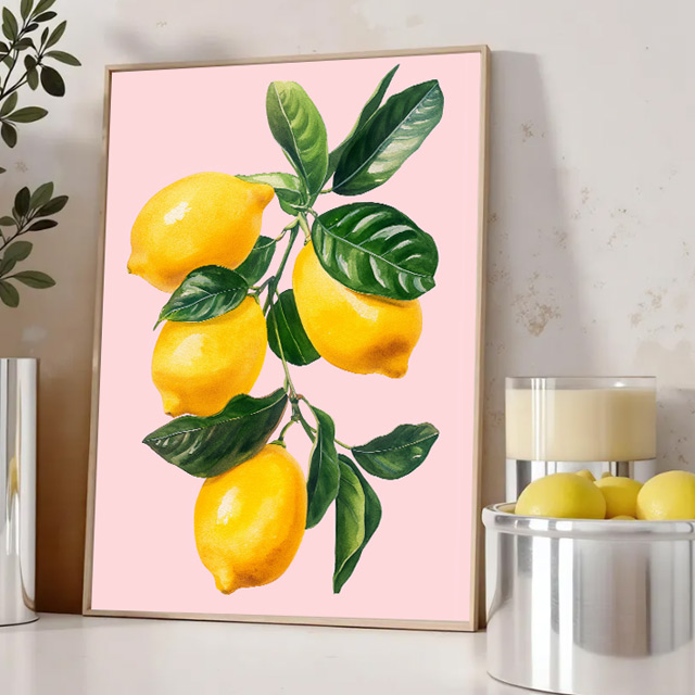 레몬 LEMON 그림 캔버스 포스터 대형 거실 현관 카페 주방 인테리어 집들이선물 - 상세 이미지 3