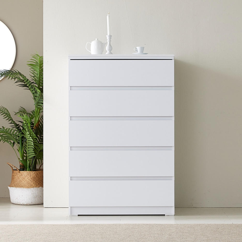 츄 5단서랍장800 광폭5단서랍장 와이드 속깊은 시스템 아일랜드 - 상품 이미지