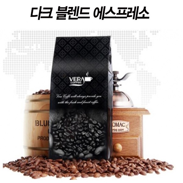 베라 원두커피 다크 블렌드 홀빈, 1kg, 5개 - 상품 이미지