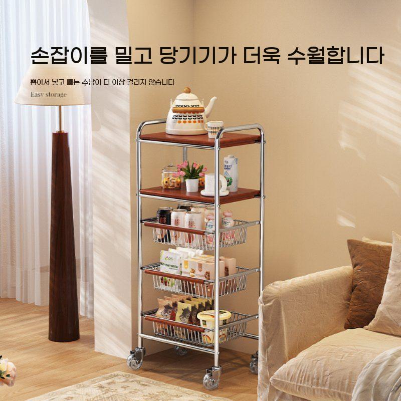 다용도 이동식 수납트롤리 3단 선반 바퀴형 bying24 - 상세 이미지 5