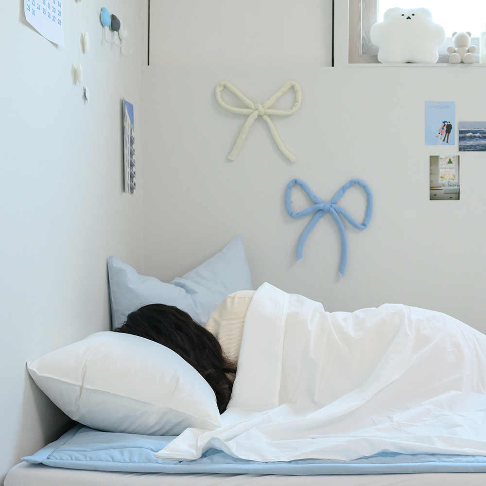 마이컬렉션 듀라론 냉감 이불 패드 베개 세트 여름 호텔 침구 블루, SS(슈퍼싱글)