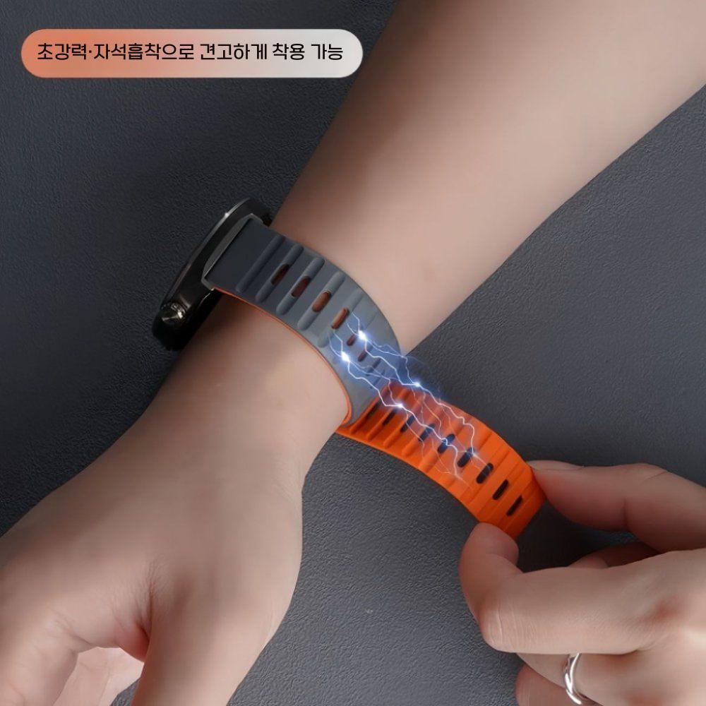 QCY 액티브 GX GS 22mm 스트랩 2컬러 통기성 마그네틱 밴드 - 상세 이미지 4