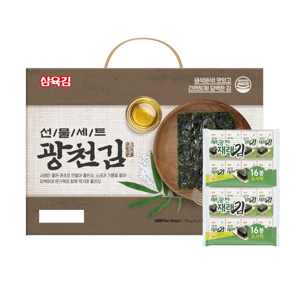 김선물세트 삼육김 광천재래김 4g 32개입, 1개