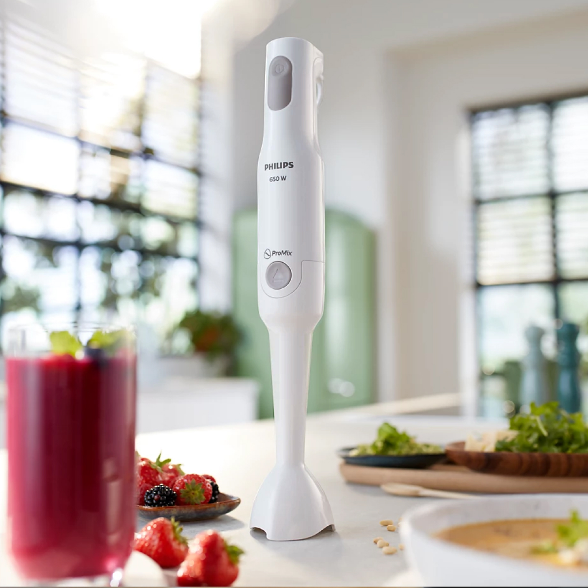 필립스 데일리 핸드 블렌더 다지기 거품기 비커 구성 HR2533/00 화이트