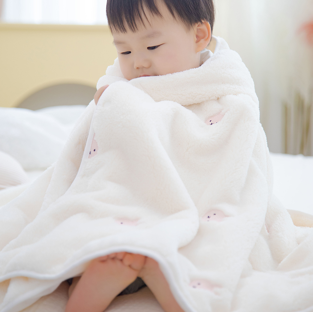 아가블랑 아기띠 워머 후드 망토 신생아 블랭킷 극세사 담요