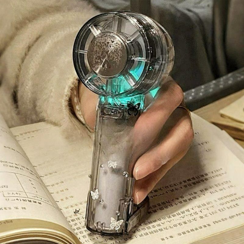 2025 휴대용 투명 미니 냉풍기 선풍기 USB-C 탁상용 손풍기 가벼움 가방쏙 틱톡광고 투명모델/비냉각형 모델 - 메인 이미지