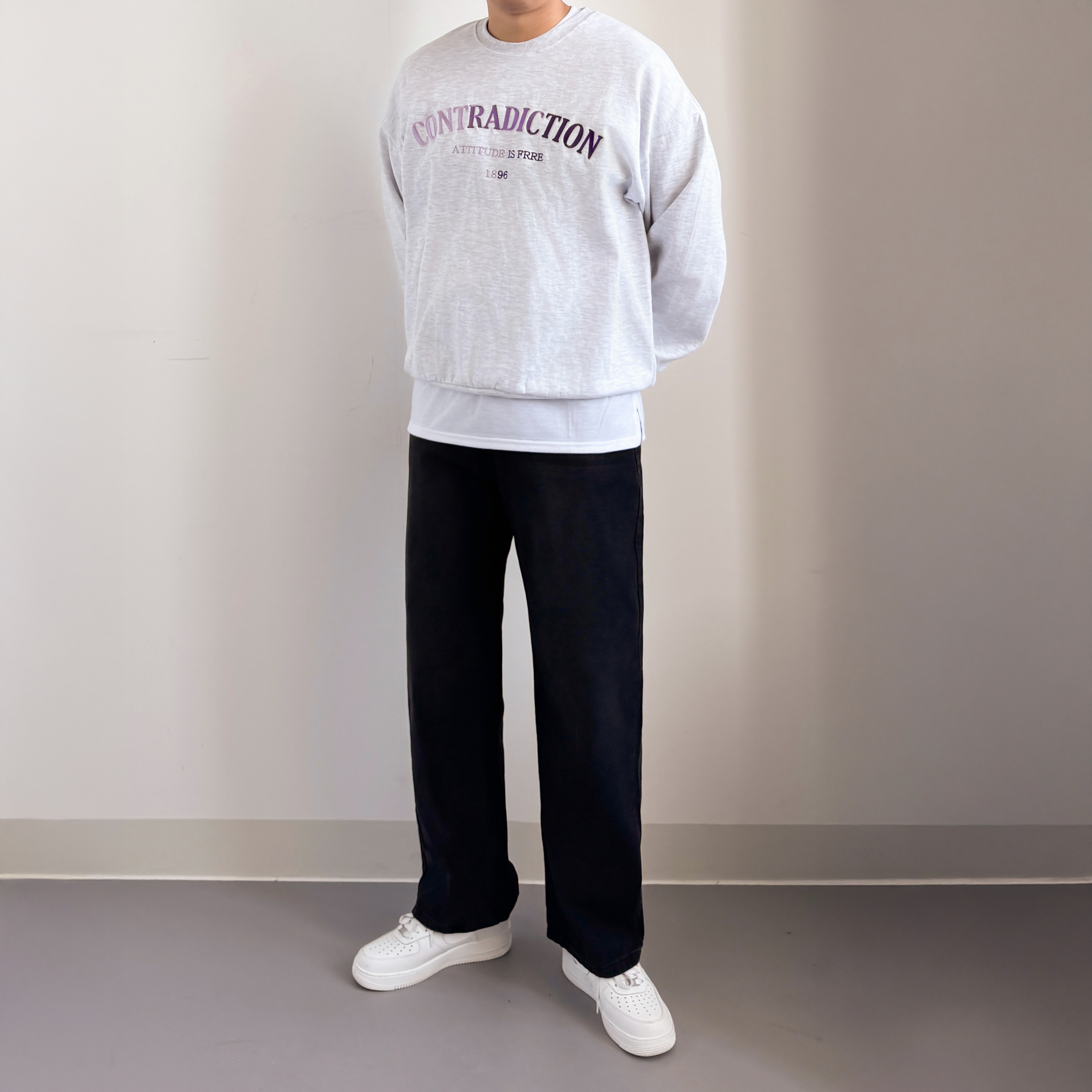 1+1 흑청바지 남자블랙진 남자통청바지 - 상세 이미지 2