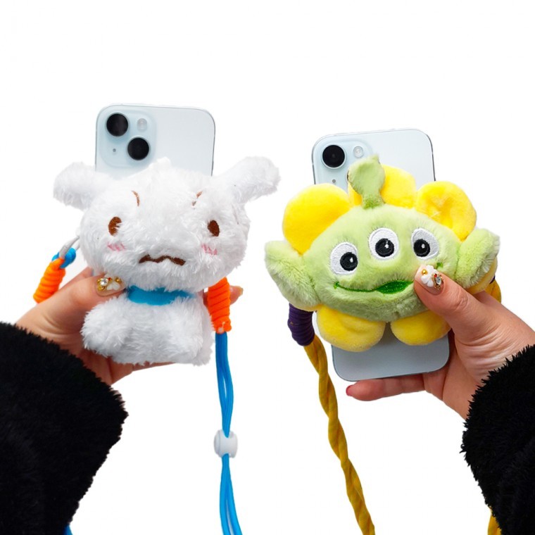 흰둥이 알린 도널드 캐릭터 모음 스마트폰 로프 크로스 거치대 목걸이 줄 폰줄 3종 미니 줄가방 카드 포켓 학생 지갑 폰가방 핸드폰 케이스... 