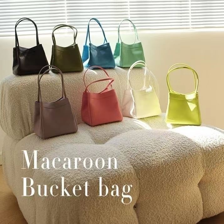 소가죽 마카롱 토트백 핸드백 버킷백 Bucket Bag - 메인 이미지