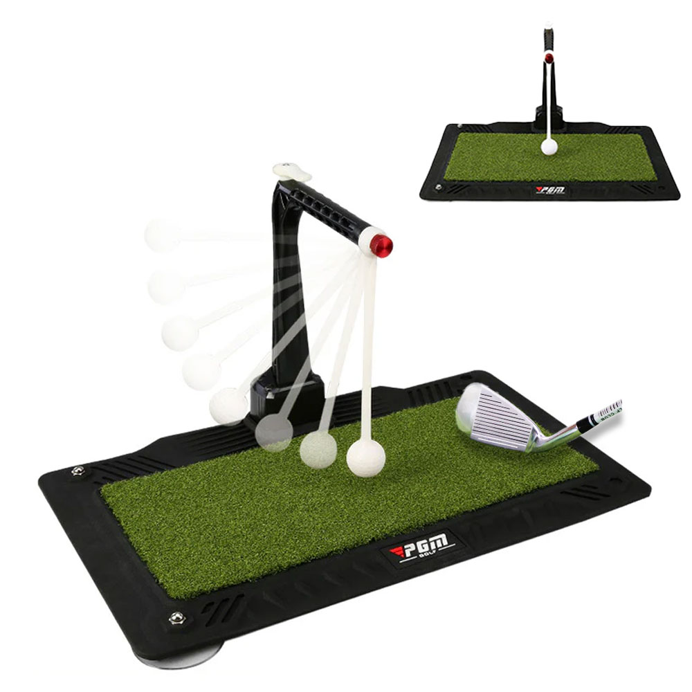 실내 실외 골프 높이조절 궤도 매트 스윙 연습기