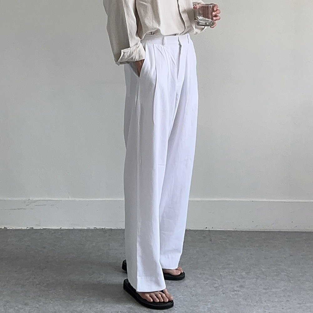 남자 여름슬랙스 밴딩 린넨 마 바지 남성냉장고바지