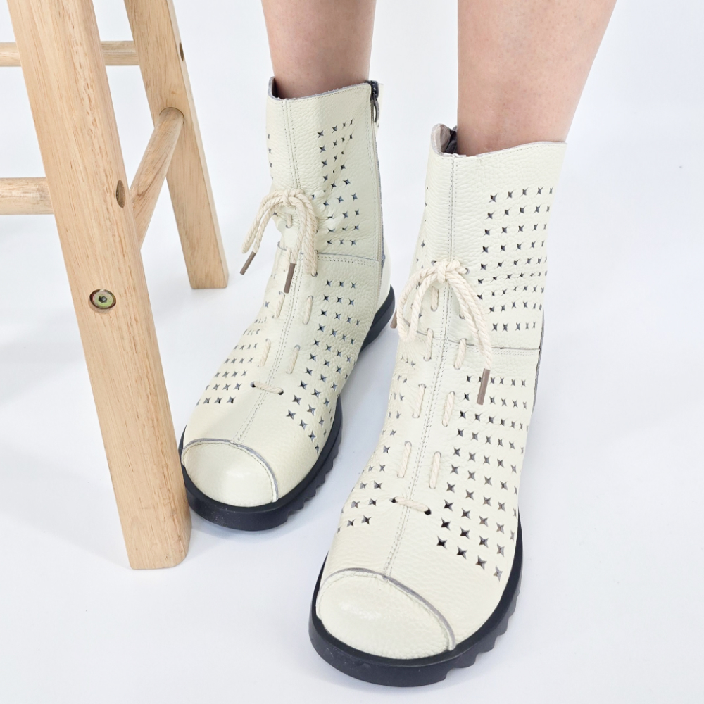 여름 앵글 부츠 여성 반 여름망사 부추 6331 - 상세 이미지 3