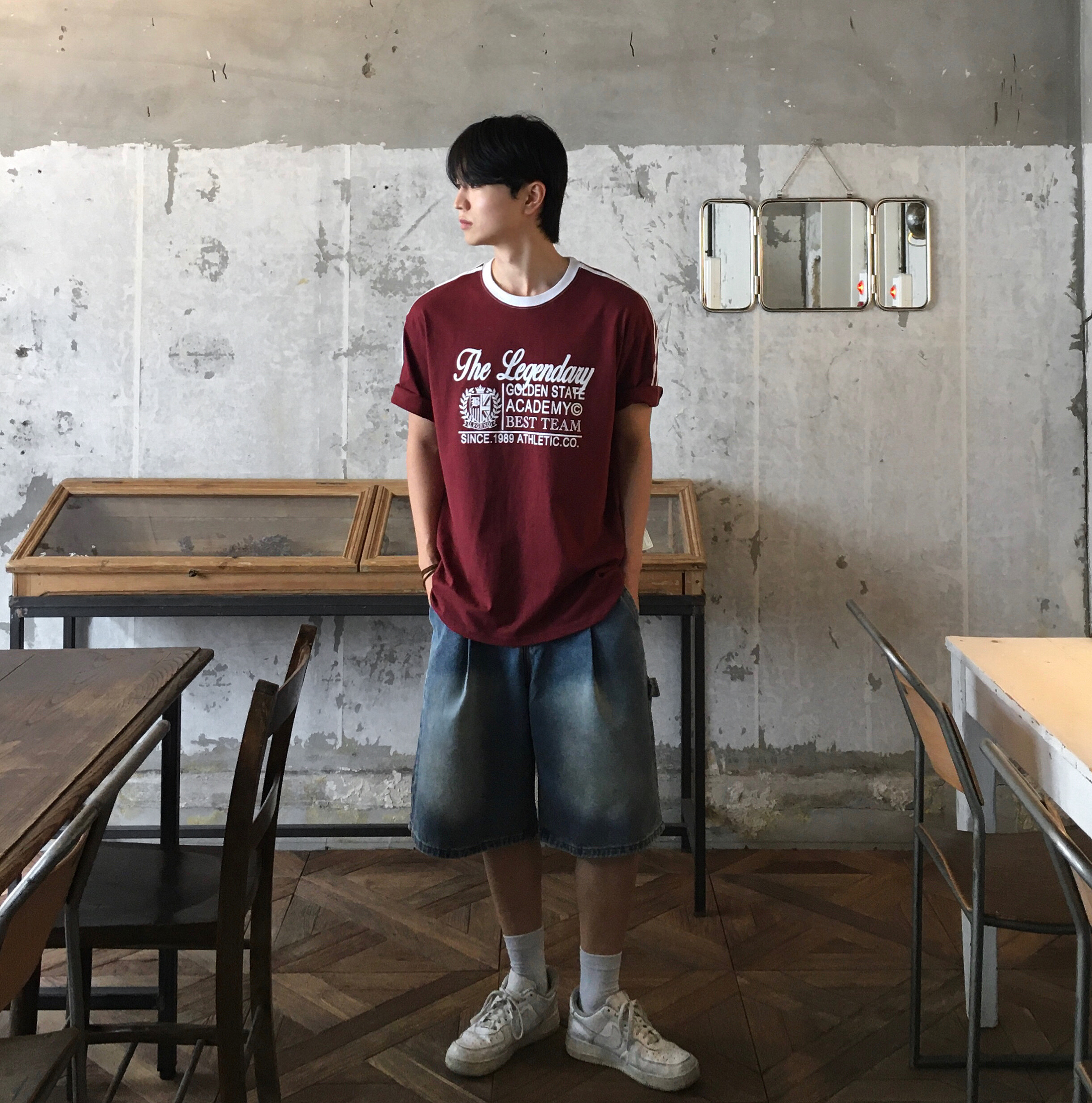 남자링거티 남자프린팅반팔티 이미지 7