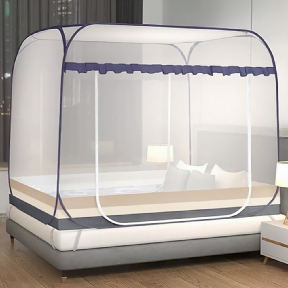 원터치 사각모기장 2인용 대형 침대모기장 바닥일체형 텐트 캠핑