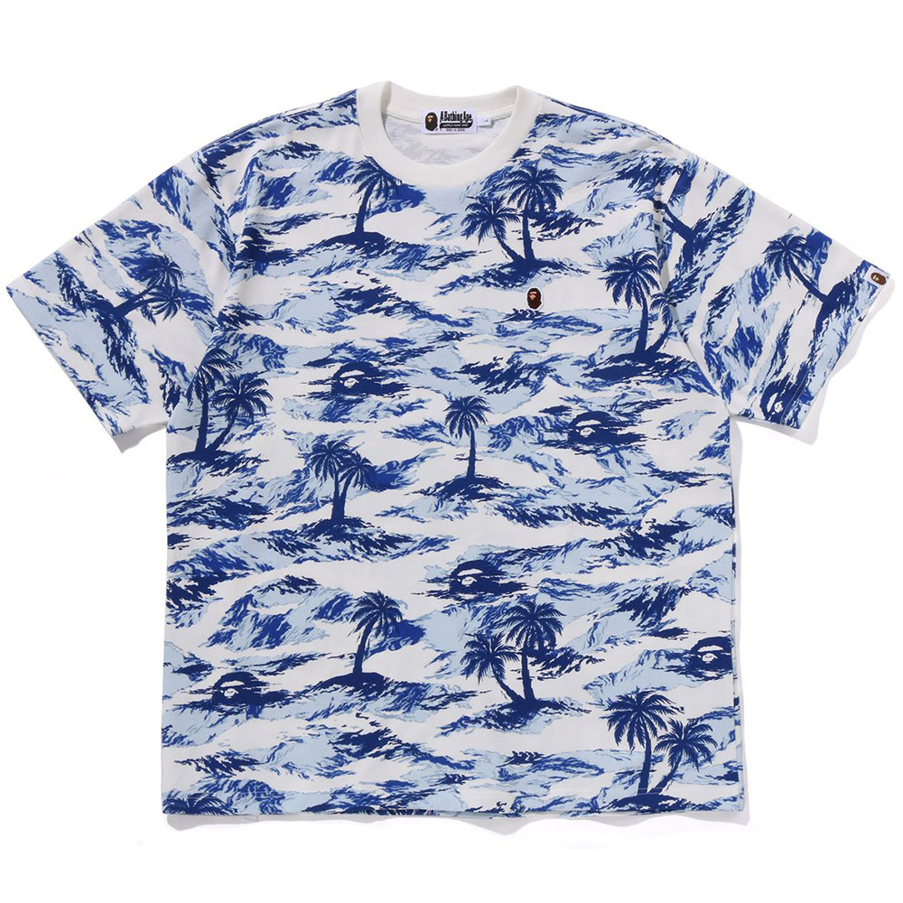 베이프 반팔티 PALM TREE CAMO ONE POINT RELAXED FIT TEE 1L30-109-317 - 상세 이미지 4