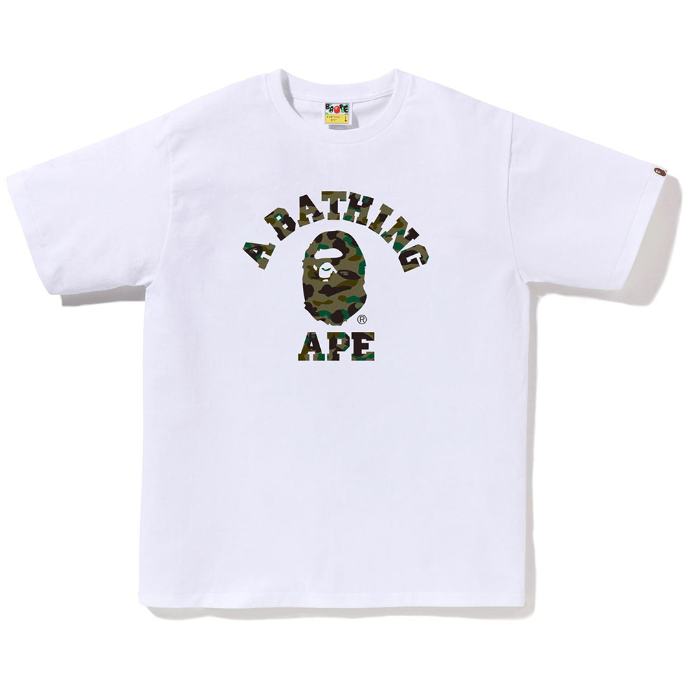 베이프 반팔티 1ST CAMO COLLEGE TEE 1L30-110-012 - 상세 이미지 4