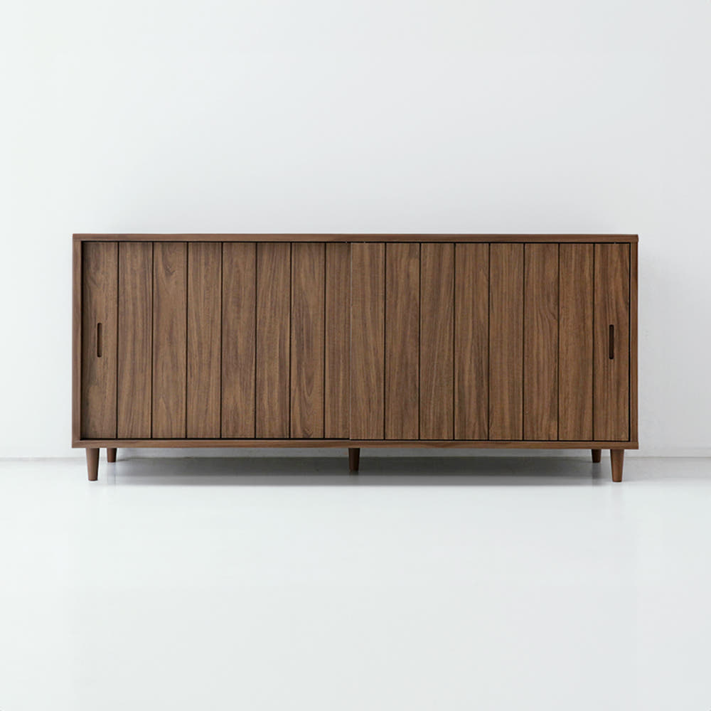 밀캄 슬라이딩 콘솔수납장 CHM71160 1600x450x710mm, 2단, 미들브라운 8849.0243
