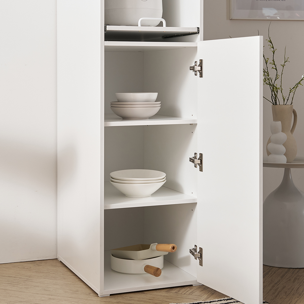 모덴 밥솥 레일 선반 슬라이딩 밥통다이 에어프라이어 틈새 수납장 400