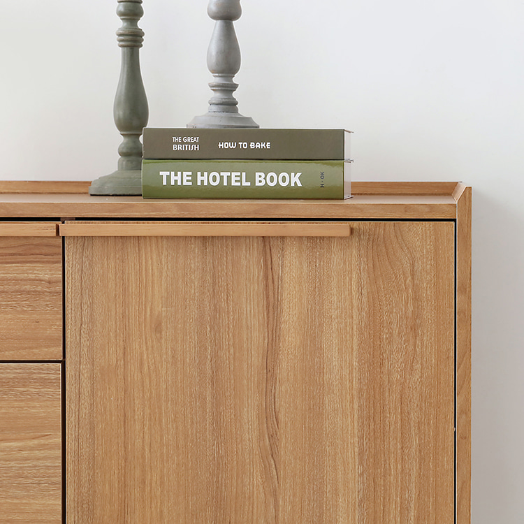 밀캄 콘솔수납장 CHM85120 캄포어베니어 1200x520x855mm, 3단, 캄포어베니어 7865.0343
