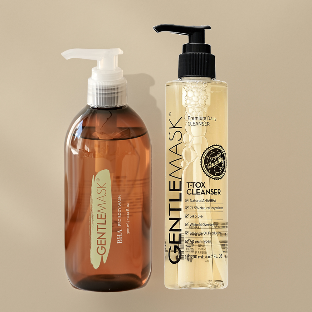 [2종세트] 젠틀마스크 약산성 폼클렌징 200ml + 등드름 바디워시 300ml - 상품 이미지